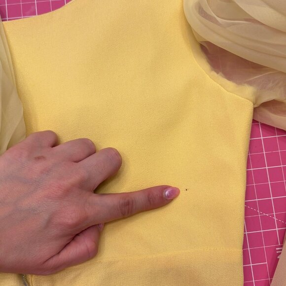 Vintage yellow Megan Draper bell sleeve mini dress - fits like a small - Picture 9 of 10